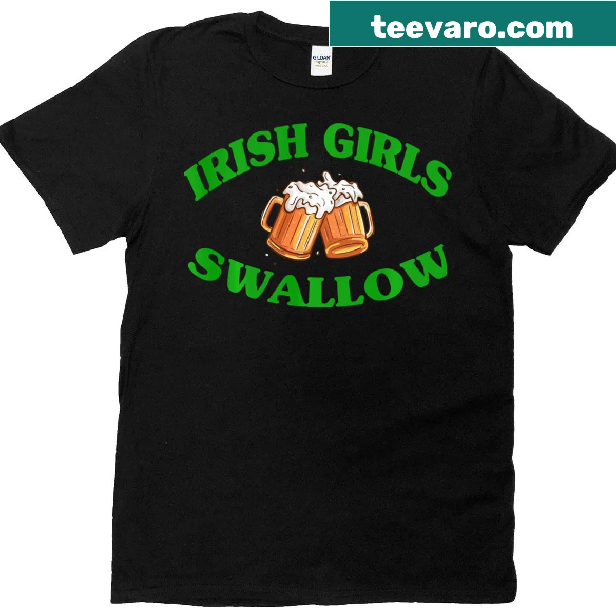 St. Patrick's Day T-shirt for women with beer-drinking humor — on a men's t-shirt