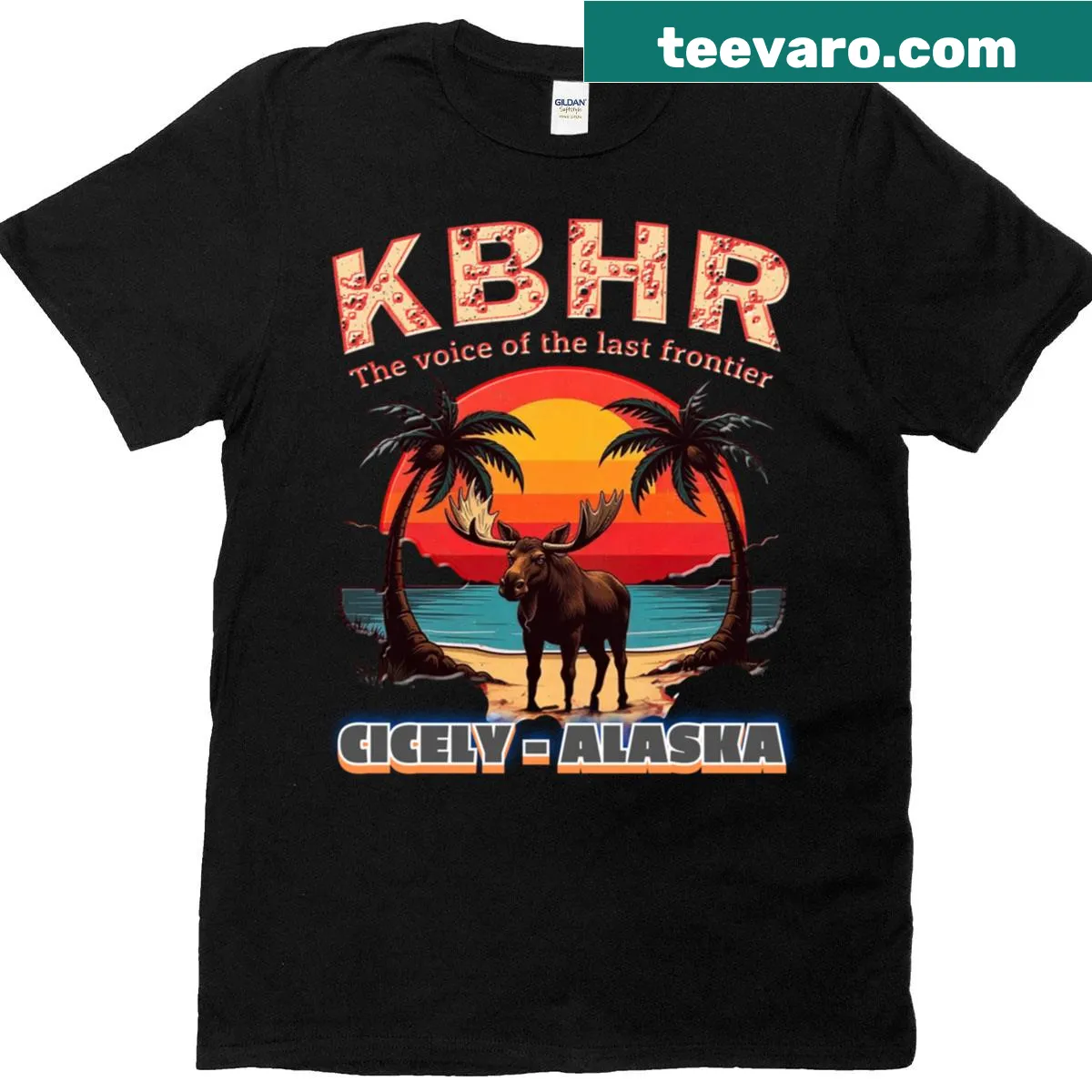 T-shirt inspired by Northern Exposure with Cicely Alaska reference — on a men's t-shirt