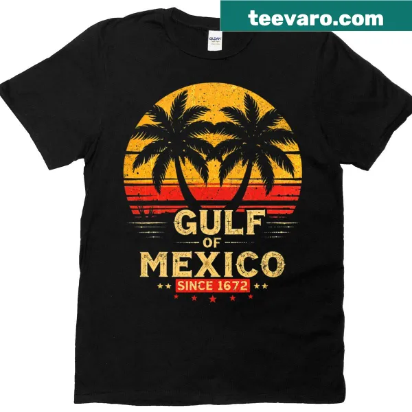 Retro Gulf Of Mexico beach-themed T-shirt