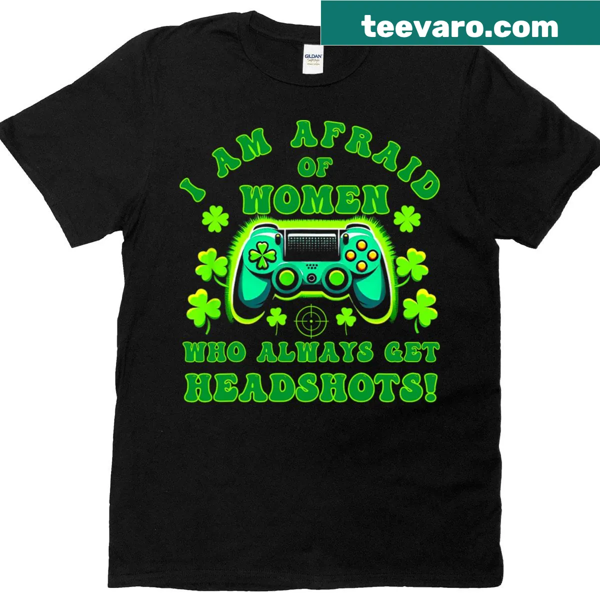 Typography T-shirt with humorous gaming quote — on a men's t-shirt