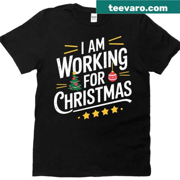 Funny Christmas tree design t-shirt with humorous text
