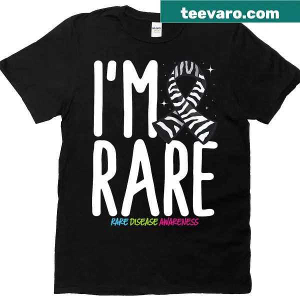 T-shirt with the phrase about being a rare disease warrior and Zabra ribbon