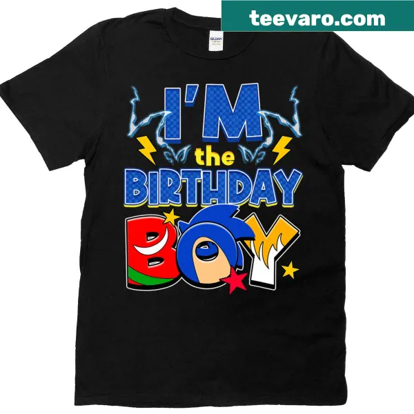 Cute hedgehog birthday shirt with 'I’m The Birthday Boy' text