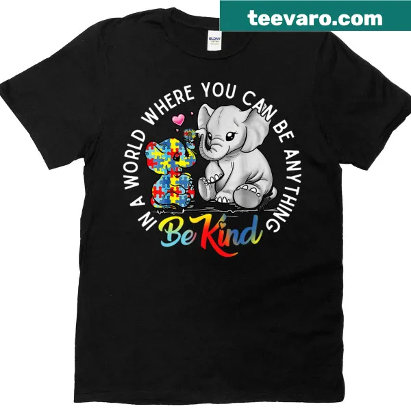 Illustrated elephant t-shirt promoting kindness