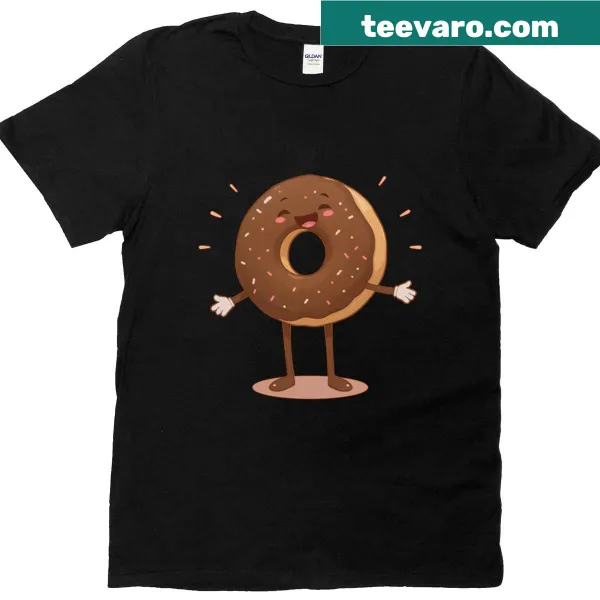 Cute T-shirt featuring a kawaii donut illustration