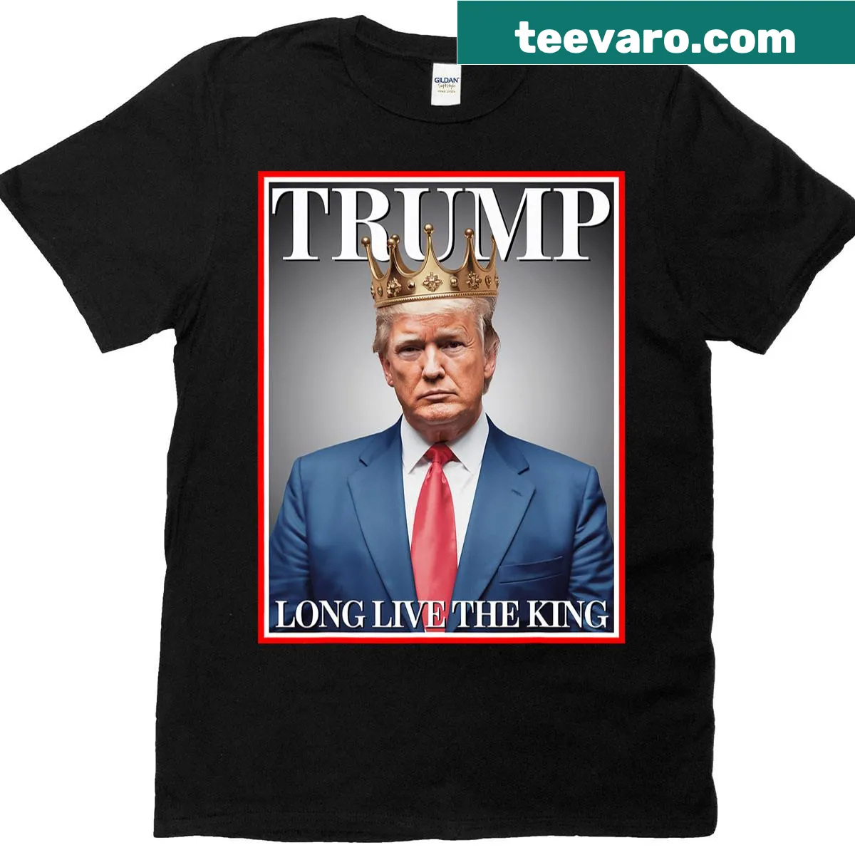 Text T-shirt with the phrase 'Long Live The King' — on a men's t-shirt