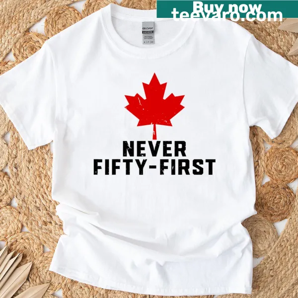 Distressed t-shirt featuring the Canada flag with a humorous text