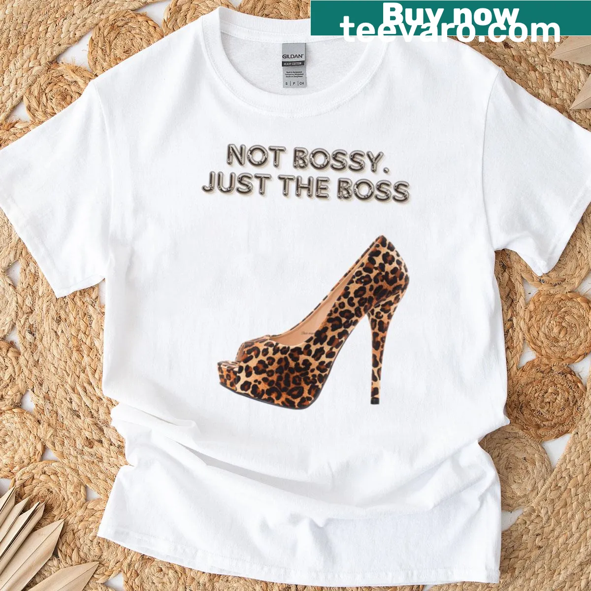 Elegant typography T-shirt with empowering message for women — on a men's t-shirt