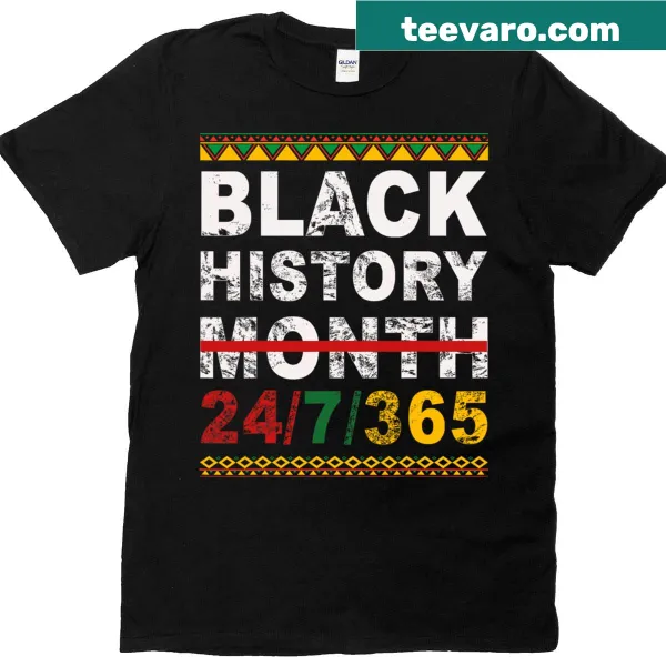 Typography T-shirt with the phrase 'One Month Can't Hold Our History'