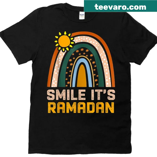 Eid Mubarak t-shirt with Islamic design and celebratory message