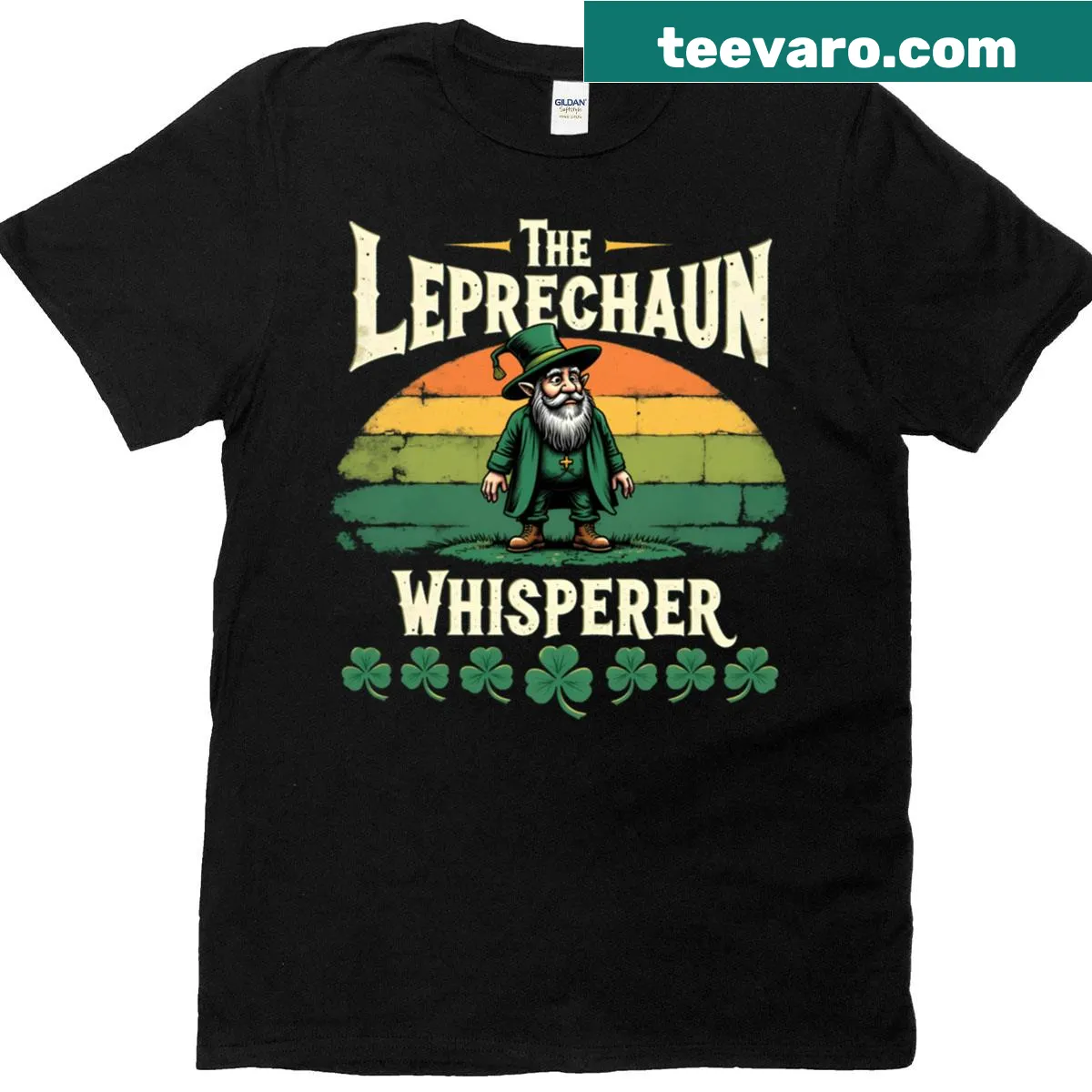 Funny St. Patrick's Day t-shirt with leprechaun theme — on a men's t-shirt
