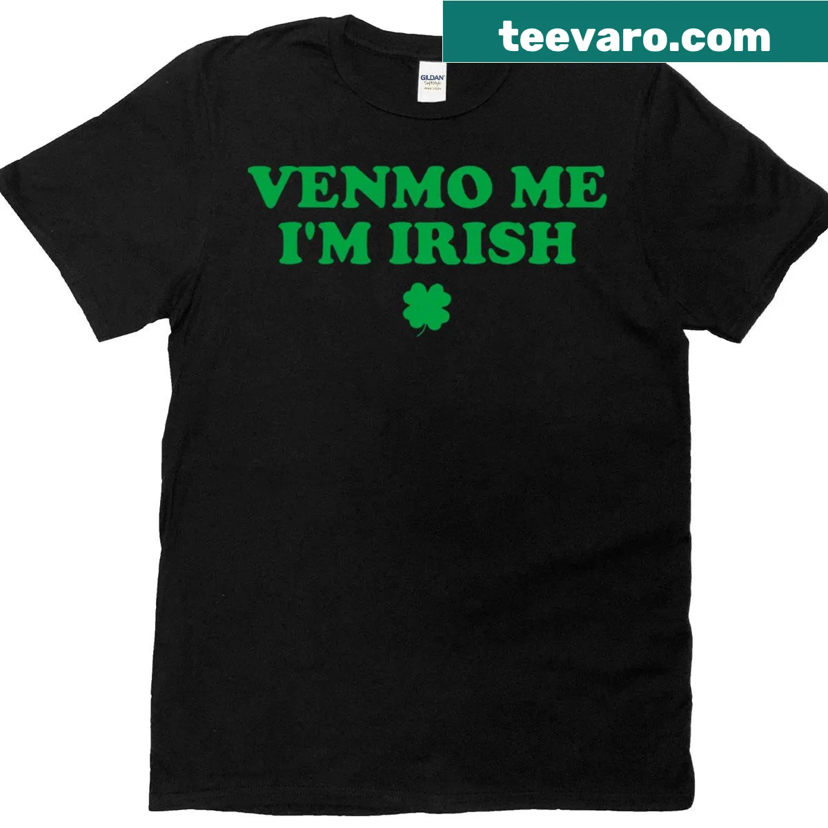 Vintage distressed T-shirt with 'Venmo Me I'm Irish' for St. Patty's — on a men's t-shirt