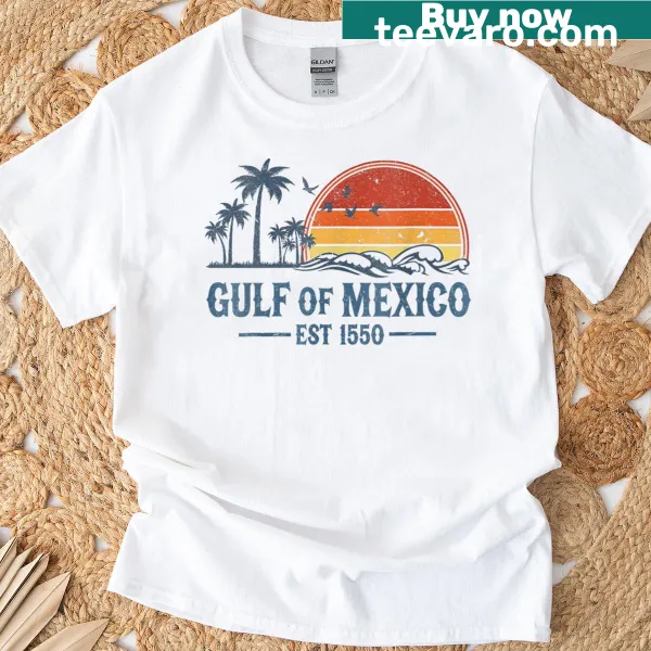 Vintage Gulf of Mexico t-shirt for women with classic text