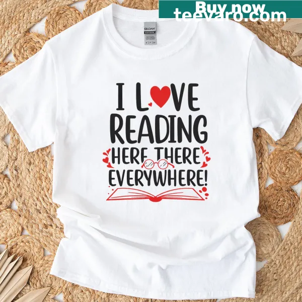 Kids t-shirt celebrating reading with a fun design