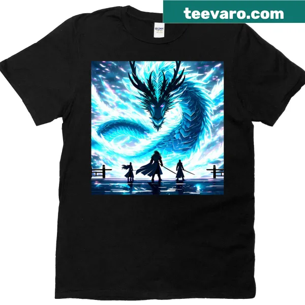 Celestial dragon t-shirt illustrating a guardian of heavenly realms