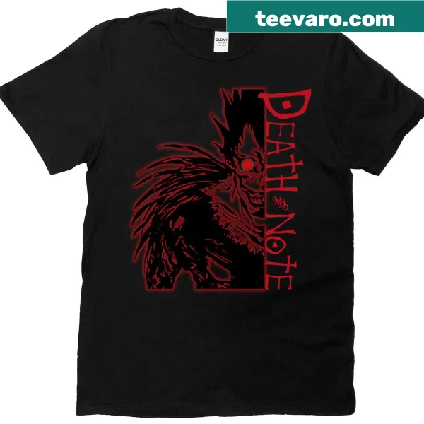 Death Note inspired T-shirt with LED design for anime fans.