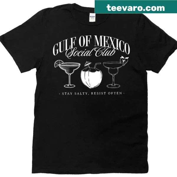 Retro Gulf Coast Social Club T-shirt with humorous graphics