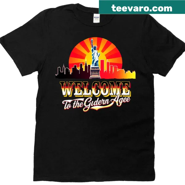 T-shirt featuring US flag and text about America's golden age