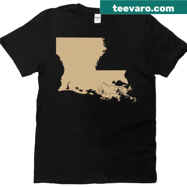 Elegant Louisiana-inspired tan design t-shirt.