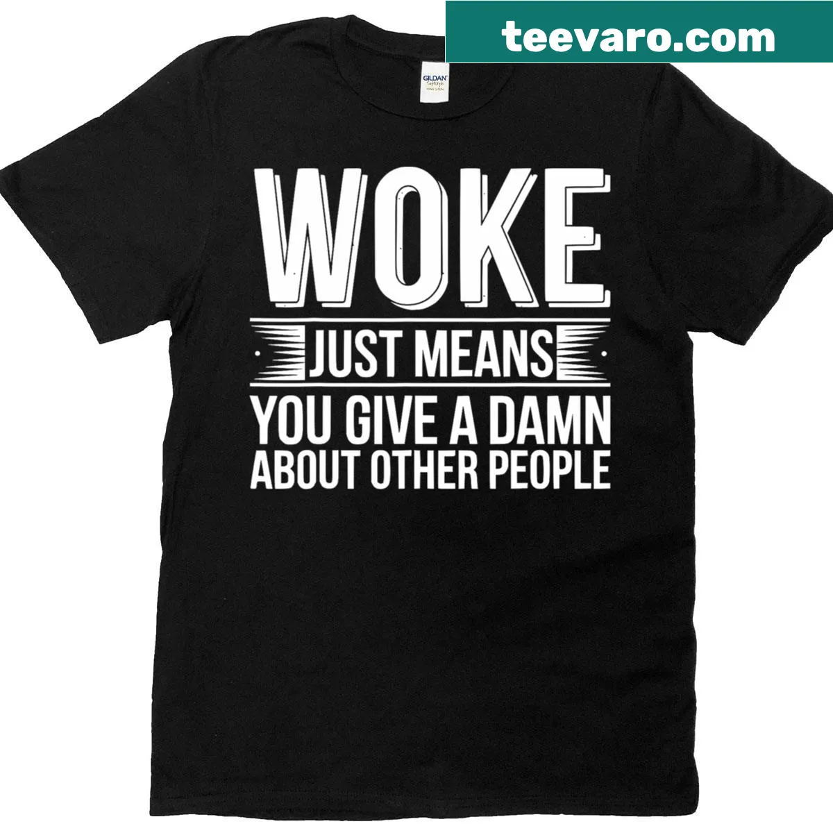 Bold statement about men caring for others on a T-shirt — on a men's t-shirt