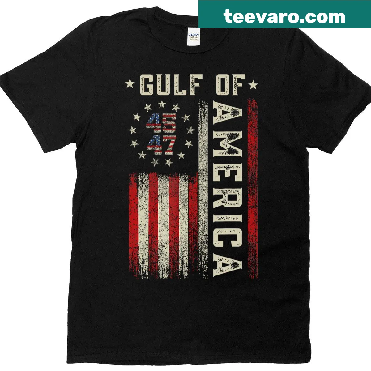 Humorous USA flag t-shirt for men — on a men's t-shirt