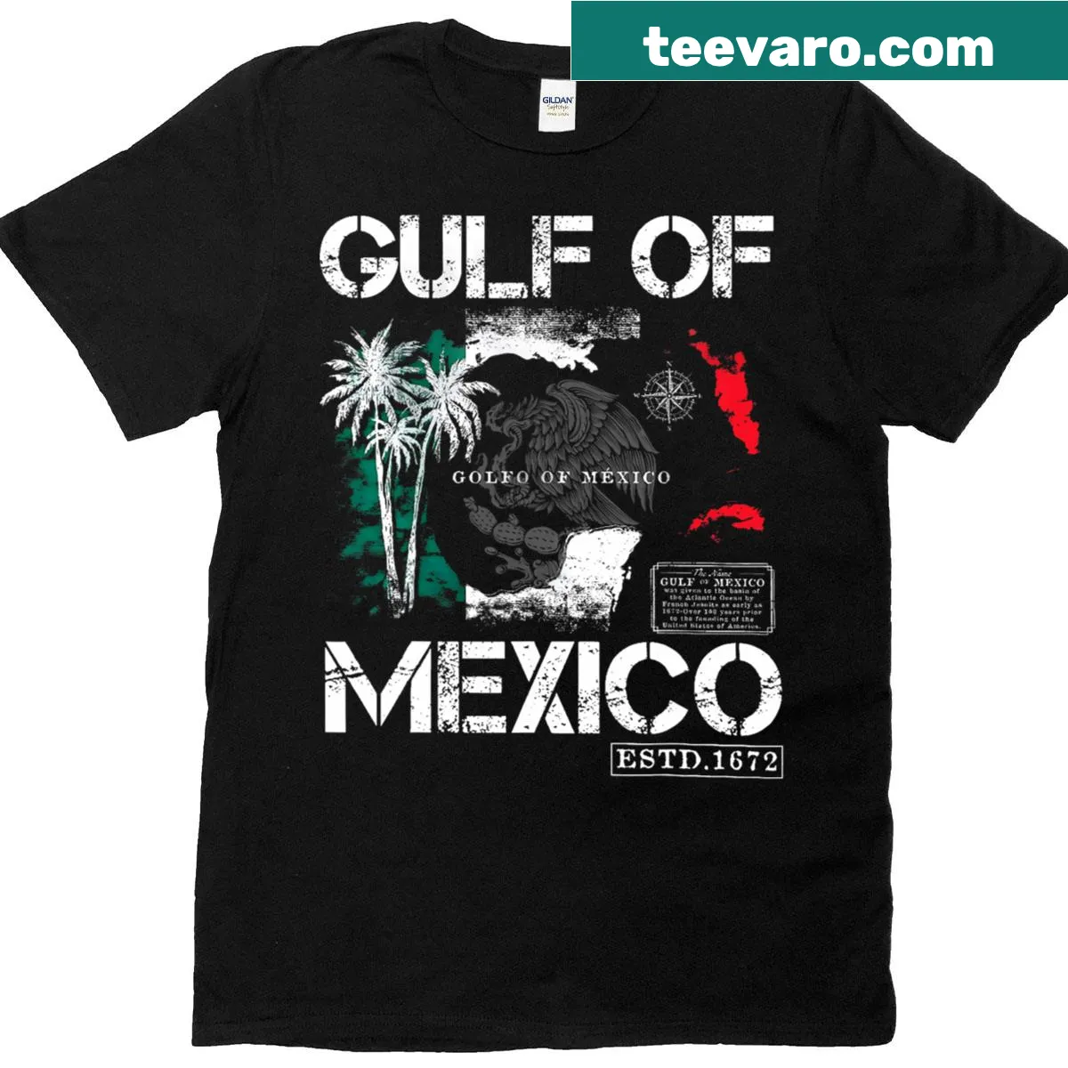 Beach vacation themed t-shirt for the Gulf Coast — on a men's t-shirt
