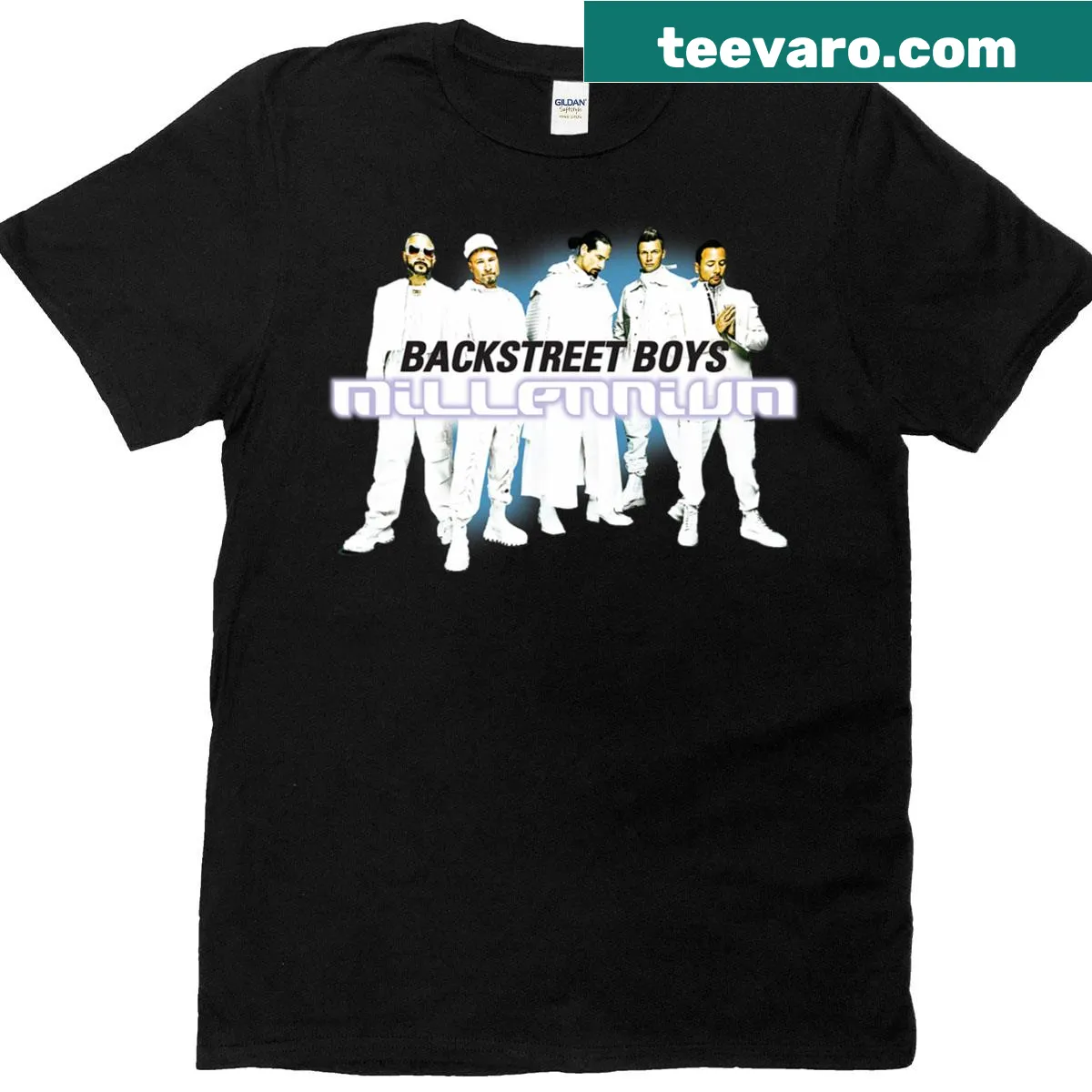 Retro T-shirt celebrating the Backstreet Boys and 90s boyband nostalgia — on a men's t-shirt