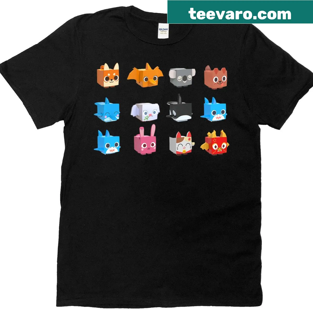 Roblox Pet Simulator themed T-shirt with fun graphics — on a men's t-shirt