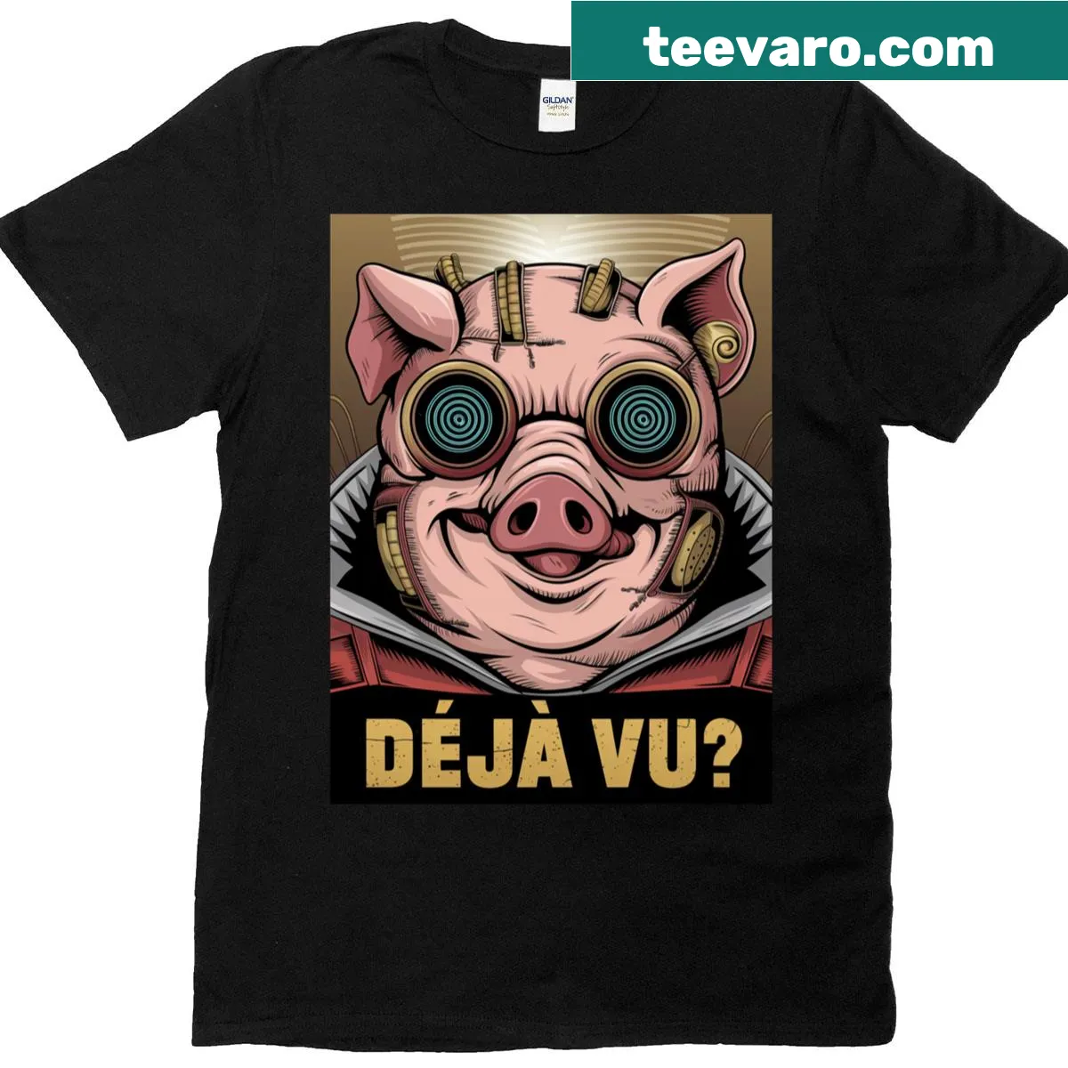 Graphic T-shirt from Picture Collection Volume 33 about mind control — on a men's t-shirt