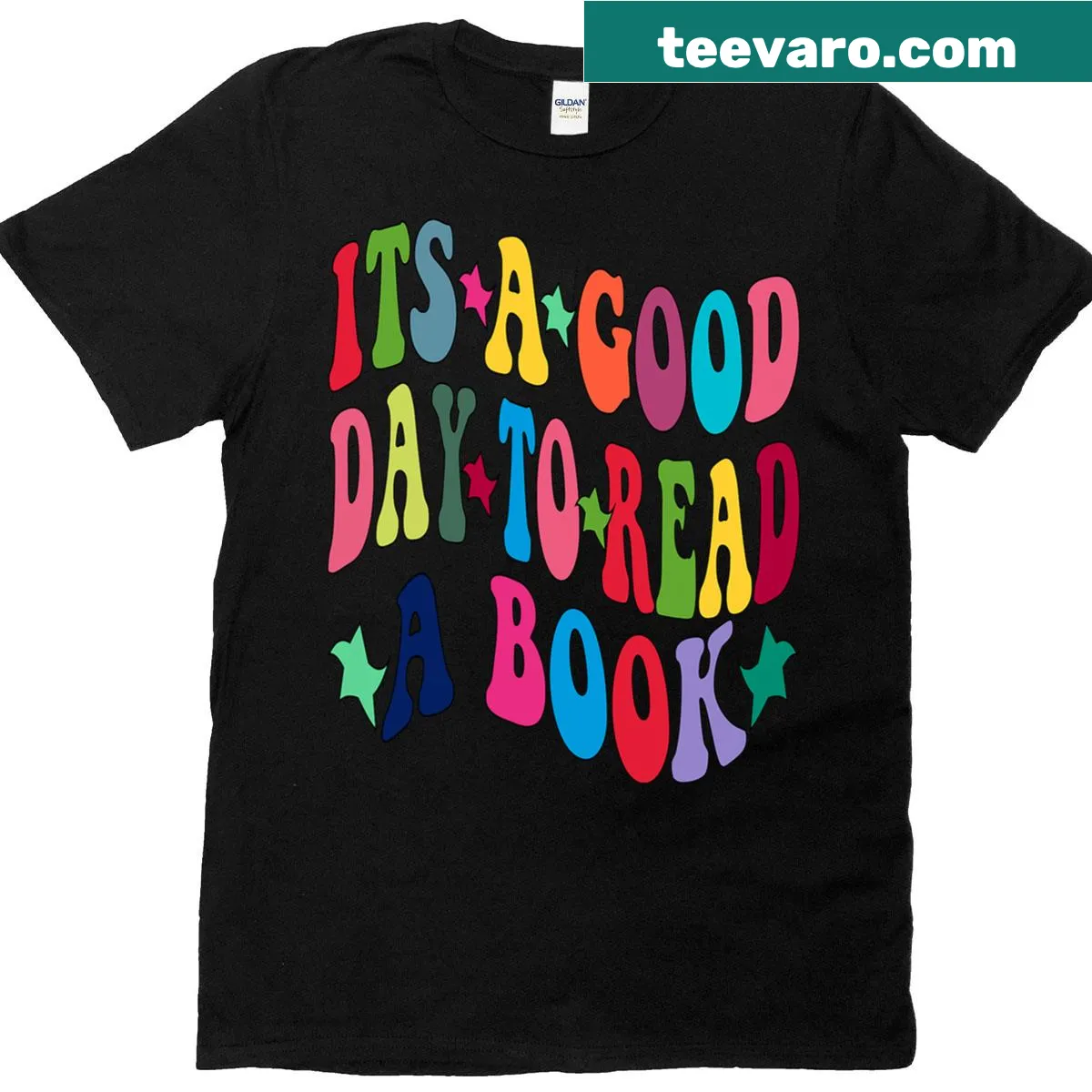 Whimsical T-shirt promoting reading adventures across America — on a men's t-shirt
