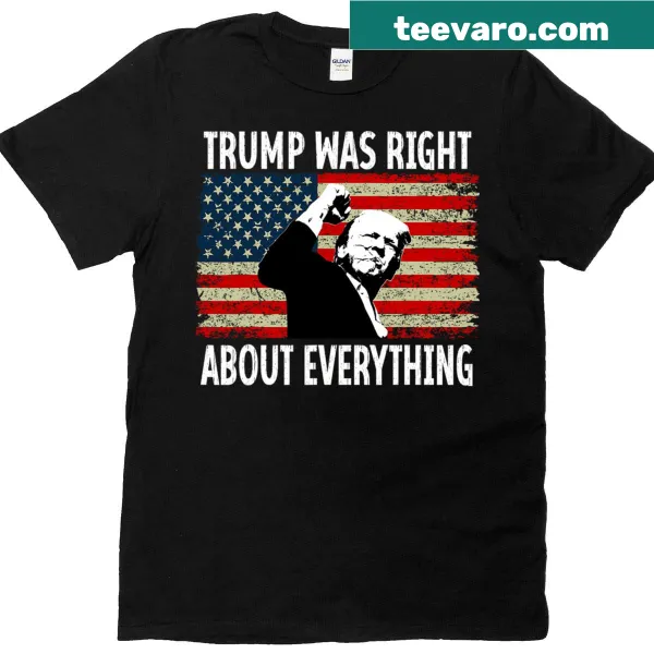 Trump supporter T-shirt with American flag and text