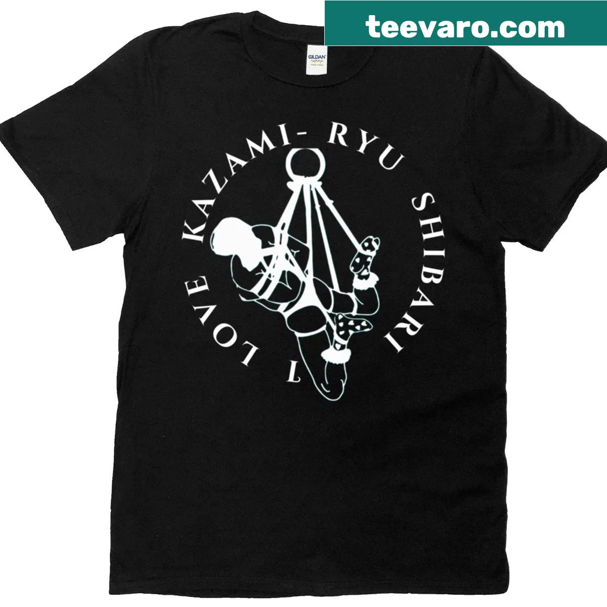 Artistic Shibari design celebrating rope tying on a t-shirt — on a men's t-shirt