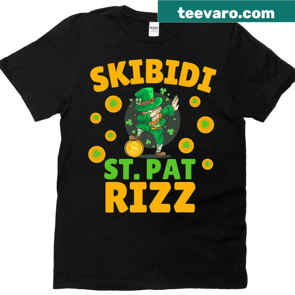 Funny Irish Skibidi Rizz design for St. Patrick's Day T-shirt — on a men's t-shirt