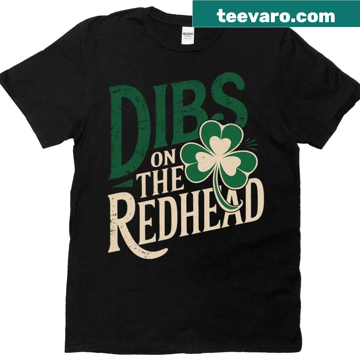 Funny St. Patrick's Day T-shirt with shamrock for redheads — on a men's t-shirt