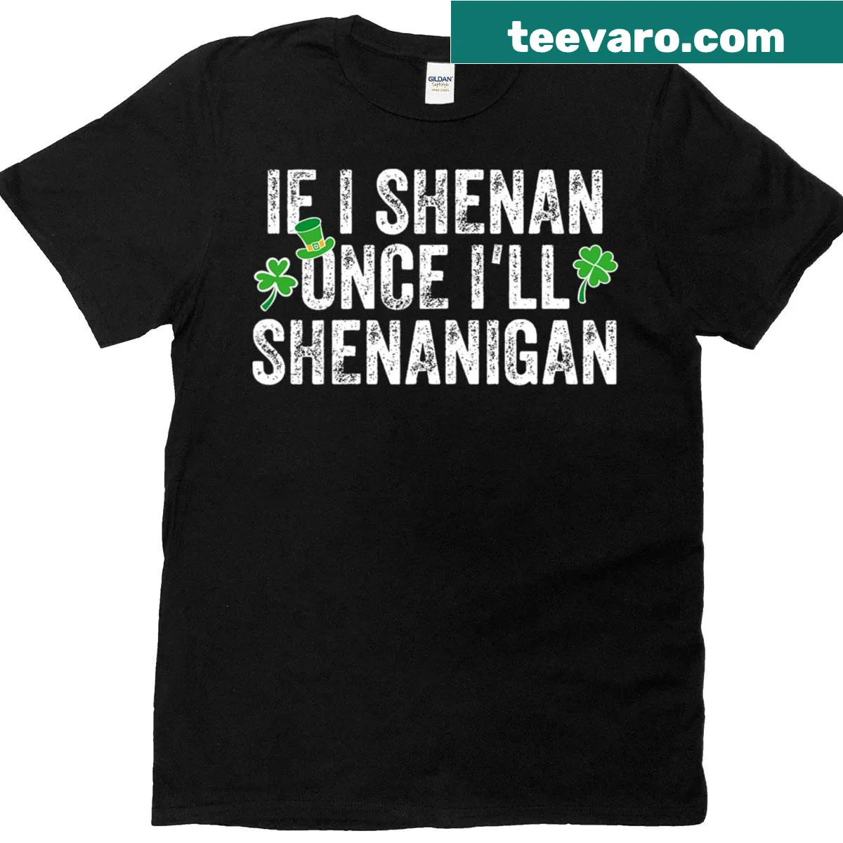 Witty quote T-shirt for St. Patrick's Day humor — on a men's t-shirt