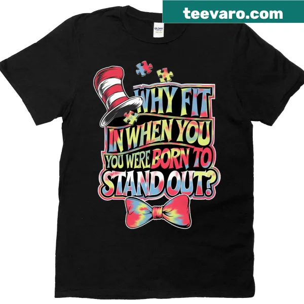 T-shirt promoting autism awareness with a playful design