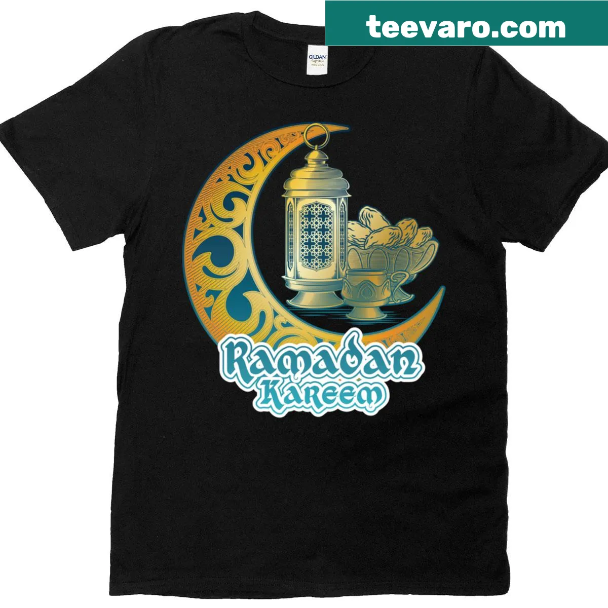 Arabic calligraphy t-shirt displaying 'Ramadan Kareem' — on a men's t-shirt
