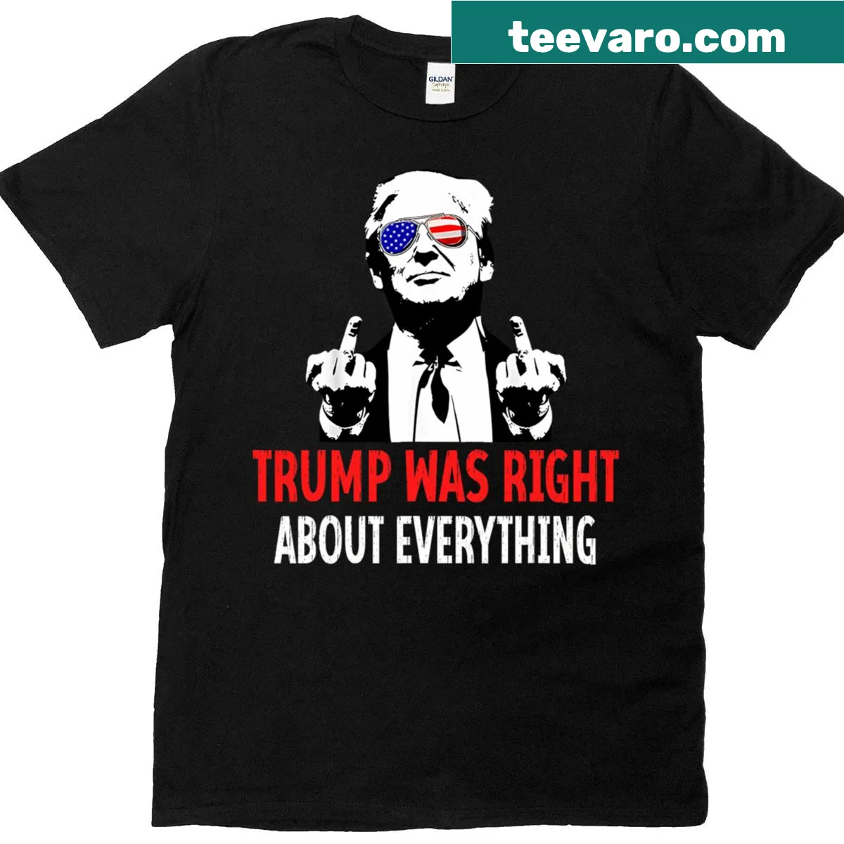 Patriotic t-shirt featuring American flag and bold text on patriotism — on a men's t-shirt