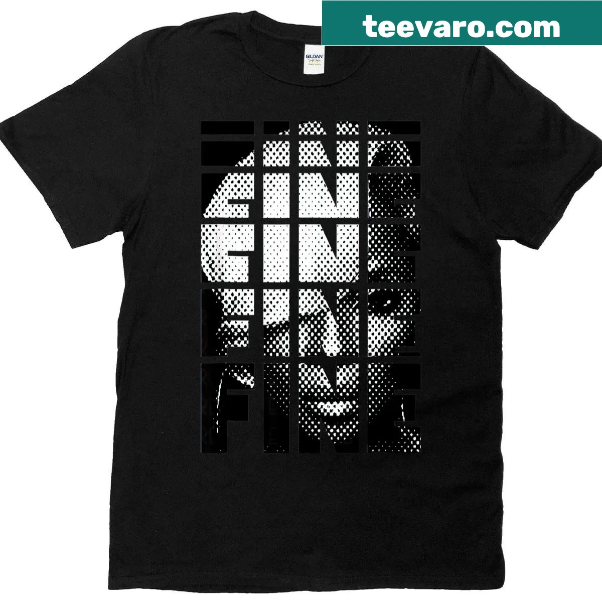 Vintage R&B music vibes T-shirt with personalized name — on a men's t-shirt