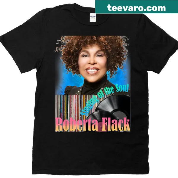 V-neck T-shirt for women inspired by Roberta Flack's musical style