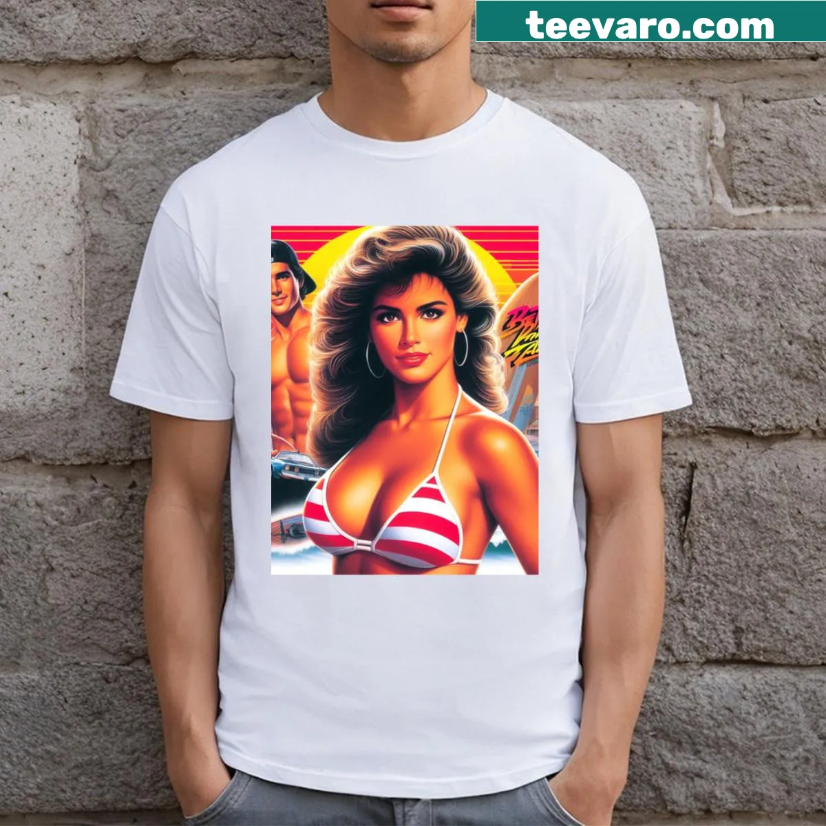 Playful T-shirt featuring an 80s summer illustration