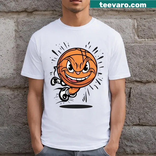Dynamic basketball graphic T-shirt for sports lovers.