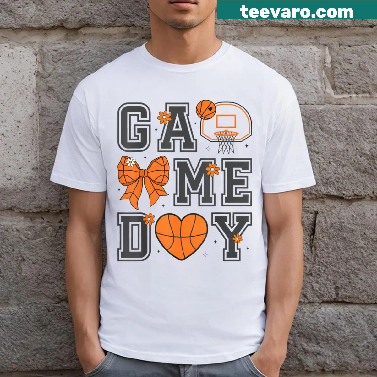 Funny game day T-shirt featuring a humorous basketball design