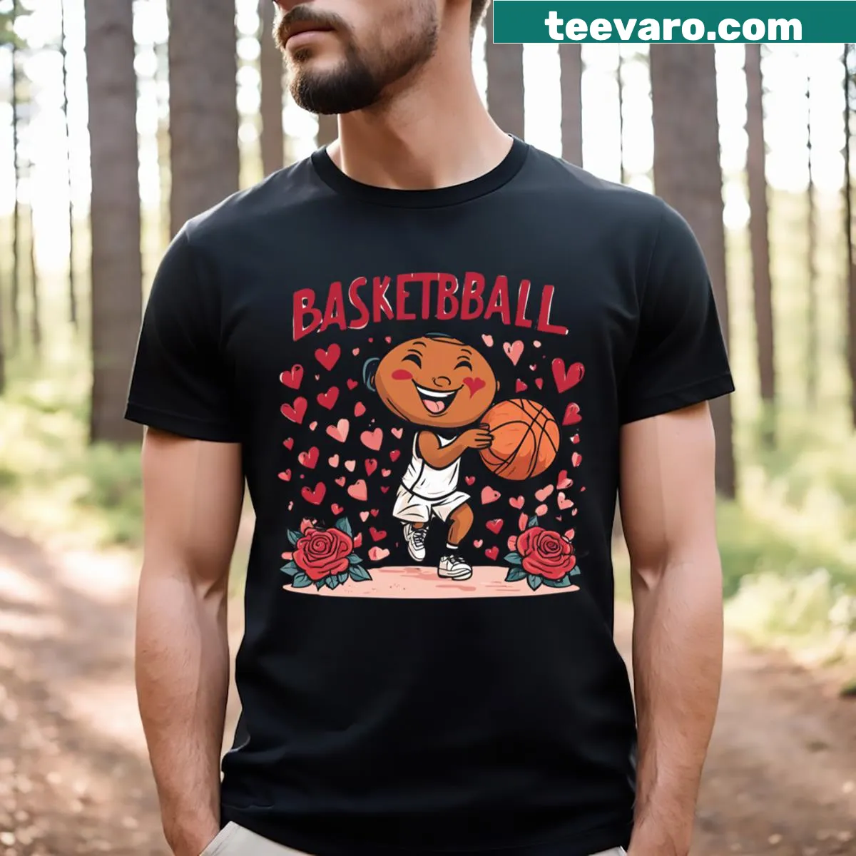 T-shirt with heartfelt message about playing basketball with love