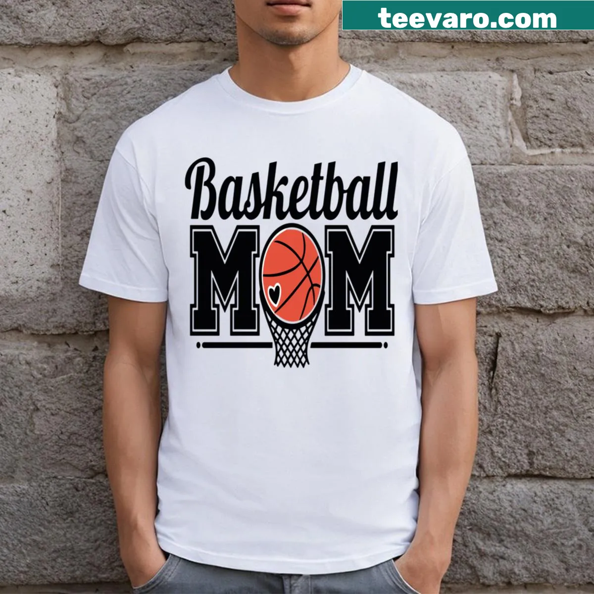 Basketball Mom t-shirt with bold text design