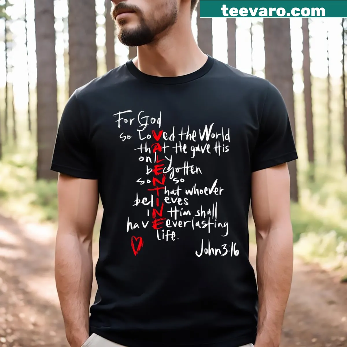 Bible verse T-shirt for boys and kids celebrating Valentine's Day