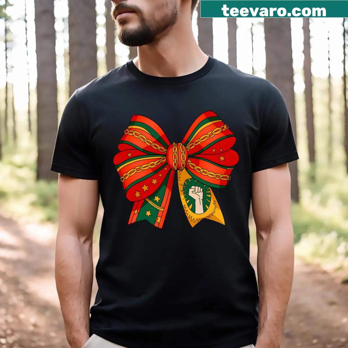 Black History T-shirt for kids with bow illustration