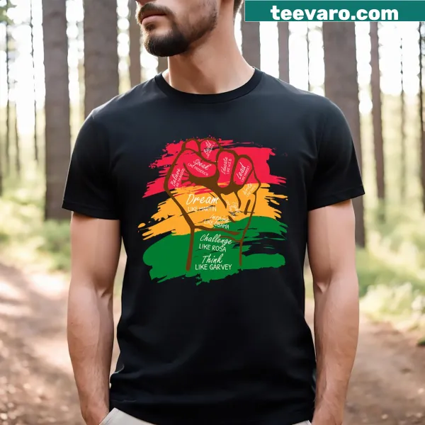 Black History Month Leaders T-shirt celebrating influential figures