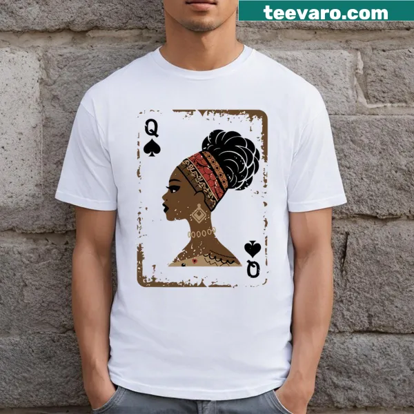 Empowering Black Queen T-shirt celebrating melanin and heritage
