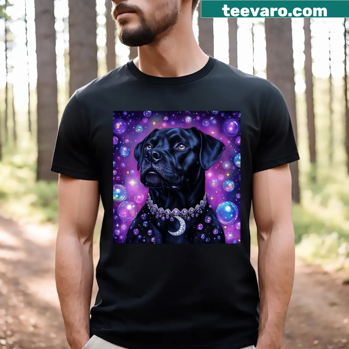 Illustrative design of a playful Cane Corso dog